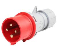 Pro Elec - 32A, 400V, Cable Mount Cee Plug, 3P+E, Red, Ip44