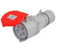 Pro Elec - 32A, 400V, Cable Mount Cee Socket, 3P+N+E, Black, Ip44