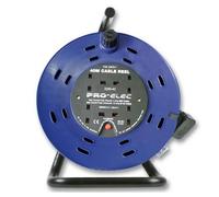 Pro elec 4 Gang Extension Lead 40M Cable Reel With Handle, 13A