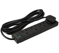 pro elec 4 Socket 5 m Neon On Light Surge Protected Extension Lead - Black