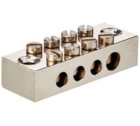 Pro elec 4 Way Earth Terminal Block Nickel Plated Brass