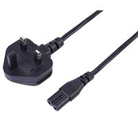 pro elec 5 m UK 3 Pin Cord IEC C7 Figure 8 Mains Power Charger Cable - Black