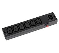 PRO ELEC 6-Gang IEC Distribution Block with Overload Switch - PEL01259