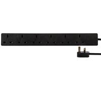 PRO ELEC 6-Gang Mains Extension Lead, 15m Cable, 13A, Black - PELB1422