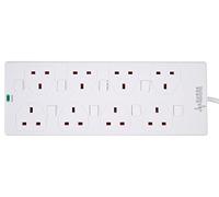 Pro-Elec 8 Way SURGE Protected 2m Extension Lead Switched NEON 8 Gang