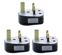 Pro Elec 9518 13A BLACK 13A UK mains Plug with 13A Fuse Black (Pack of 3)