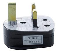 Pro Elec 9518 13A BLACK UK Mains Plug with Fuse