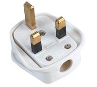 Pro Elec 9518 5A WHITE 13A UK mains Plug with 5A Fuse, White