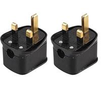 Pro Elec 9518S 13A BLK Surge Protected Plug Top 13A Fuse, Black (Pack of 2)