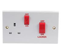 Pro Elec 95288 45A 45A DP Cooker Control Switch and Socket