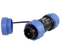 PRO ELEC Circular Connector, SP211 Series, 2-Pole Cable Mount Plug, Solder Socket, Threaded, IP68, 500V AC, 30A - PELR0156