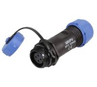 Pro Elec - Circular Threaded Connector Inline Socket, 4-Pole, 5-8mm, Ip68