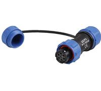 PRO ELEC Circular Threaded Connector Socket, 7-Pole, 5-8mm Cable, IP68 - PELR0126, SP13 Series