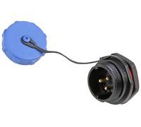Pro Elec - Circular Threaded Panel Mount Connector Plug, 3-Pole, Ip68