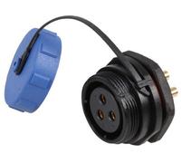 Pro Elec - Circular Threaded Panel Mount Connector Socket, 3-Pole, Ip68