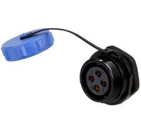 Pro Elec - Circular Threaded Panel Mount Connector Socket, 4-Pole, Ip68