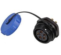 Pro Elec - Circular Threaded Panel Mount Connector Socket, 5-Pole, Ip68
