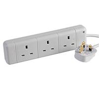 Pro Elec EXTENSION LEAD 3 GANG WHITE 10M BPSCA 9338-10M - PL12971