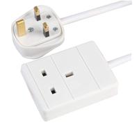 Pro Elec Extension Lead One Gang Cable - 0.5 Meter, White
