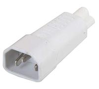 PRO ELEC IEC C14 to C5 Adaptor - White 10A 250V Power Converter PELB1858