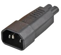 PRO ELEC IEC C14 to C7 (Fig-8) Power Adaptor, Black - 10A 250V, Plug to Receptacle