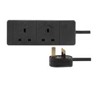 Pro elec Mains Extension Lead, 2 Gang, 10M, Black