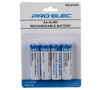 Pro Elec - Nimh Rechargeable Aa Batteries, 2600Mah 4 Pack