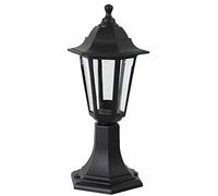 Pro Elec Outdoor Lantern Post Top Light, IP44, Black, Mains Powered