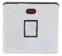 Pro Elec PC1820N Polished Chrome Double-Pole Switch 20A