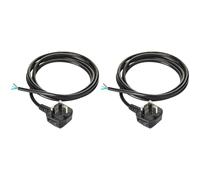 PRO ELEC PE01020 13A UK Plug to Bare Ends Mains Lead, 2m Black (Pack of 2)