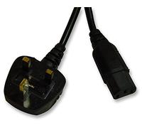 PRO ELEC PE01059 2.5M 13A UK Plug to IEC C13 Socket Mains Lead, 5A Black, 2.5m Length
