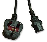 PRO ELEC PE01061 13A UK Plug to IEC C13 Socket Mains Lead, 5A 2m Grey