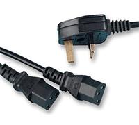 Pro Elec PE01093 IEC Splitter, 13A UK Plug to 2 x IEC C13 Sockets 5.5m Lead