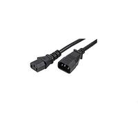 Pro Elec PE01117 10A IEC C14 Plug to IEC C13 Socket Extension, 0.5 m, label '0.5m iec',Black