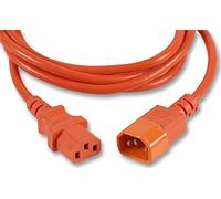 Pro Elec PE01119 IEC Extension Lead, 0.5 m, Orange