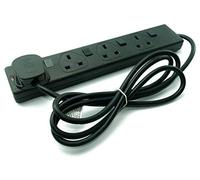 Pro Elec PEL00039 4 Gang Individually Switched Extension Lead 5m, Black