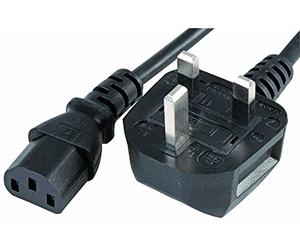 PRO ELEC PEL00095 2m UK Mains Plug to IEC C13 Socket Lead, 10A, Black