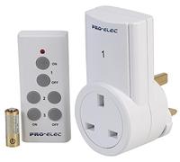 PRO ELEC PEL00550 Remote Control Socket & Remote, White