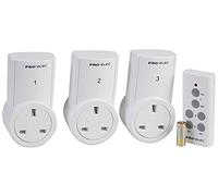 PRO ELEC PEL00551 Remote Control Socket, 3 Pack,White