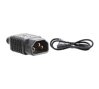 PRO ELEC PEL00577 Rewireable IEC C14 mains Plug, Black & Pro Power PE01088 1 m 10A IEC C14 Plug to IEC C13 Socket Extension Lead, Black, 1 m