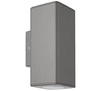 PRO ELEC PEL00832-GRY Outdoor Up and Down Squared Wall Light, IP44, Grey