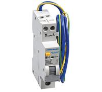 PRO ELEC PEL00867 10A Single Pole RCBO, B Curve, 30mA | 10A single-pole B Curve RCBO with 30mA residual current protection and 6kA breaking capacity for circuit protection.