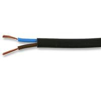 Pro Elec PEL01029 0.50 mm2 2192Y Flat 2-Core mains Cable, 3A, Black, 50 m