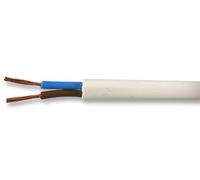 Pro Elec PEL01034 0.50 mm2 2182Y 2-Core mains Cable, 3A, White, 50 m