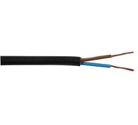 Pro Elec PEL01041 0.75 mm2 2182Y 2-Core mains Cable, 6A, Black, 50 m