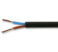 Pro Elec PEL01064 1.00 mm2 3182Y 2-Core mains Cable, 10A, Black, 50 m