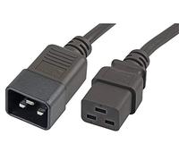 Pro Elec PEL01247 IEC male C20 to Female C19 Extension Lead, Black, 1 m, 16A, 250V