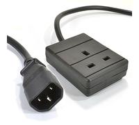 Pro Elec PEL01253 IEC C14 Plug to 10A UK Socket Power Lead Black, 0.5m