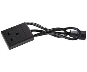 Pro Elec PEL01254 IEC C14 Plug To 13A UK Socket Power Lead, Black, 1m