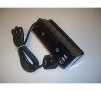 PRO ELEC PEL01262 4 Gang Desktop Extension Lead with 2USB 1m, Black